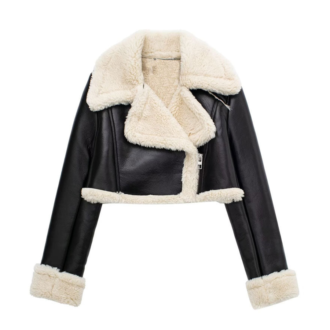 Kaye Cropped Shearling Jacket