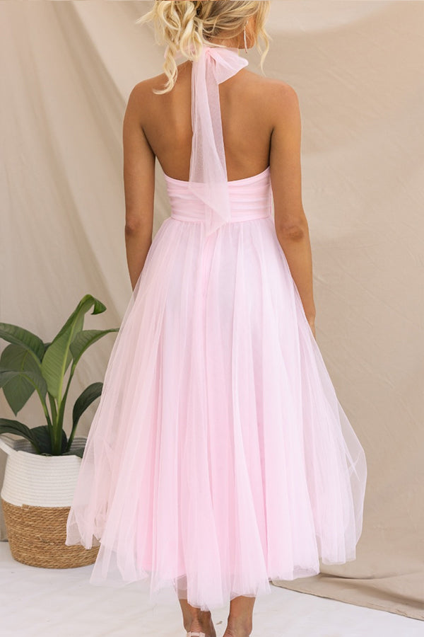 Venisse Tulle Midi Dress
