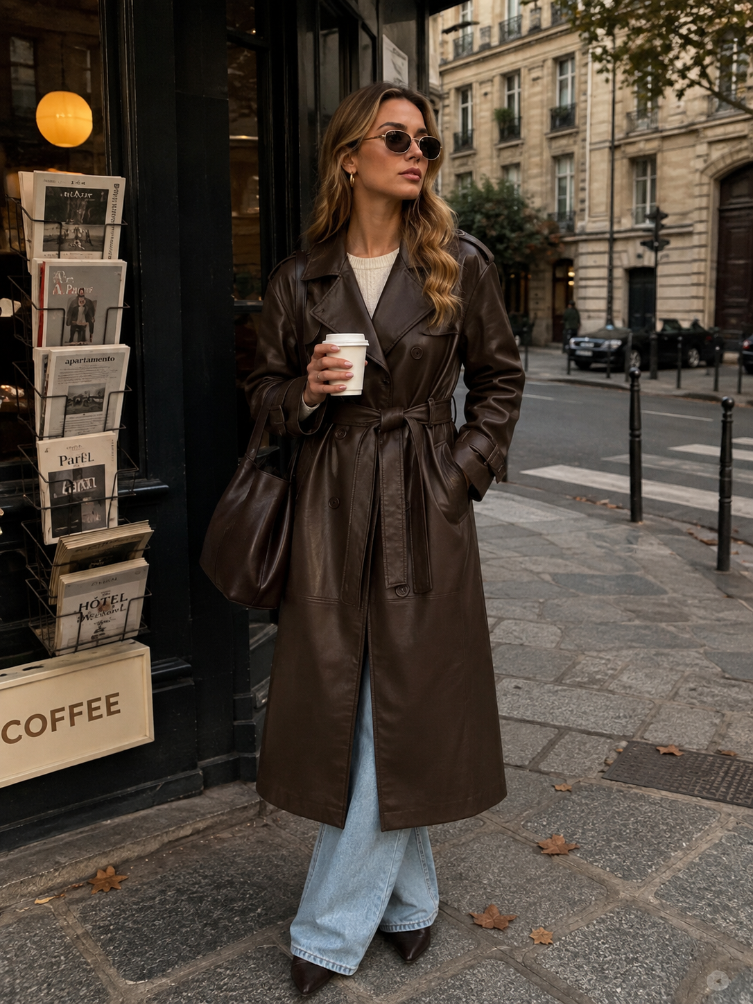 Evelyn Trench Coat Brown