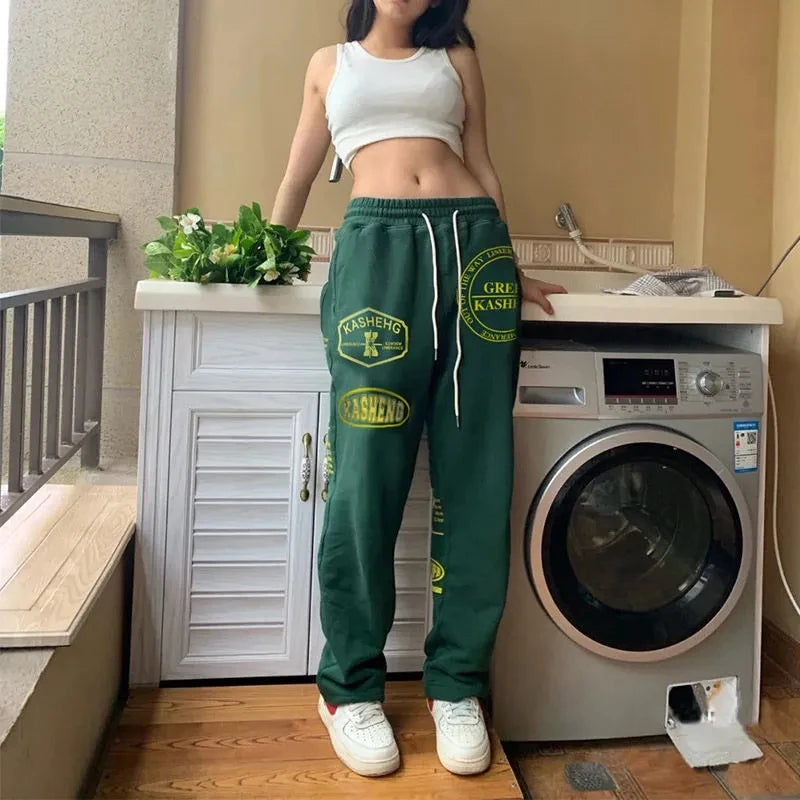 Korean Autumn Casual Loose Wide Leg Sport Sweatpants