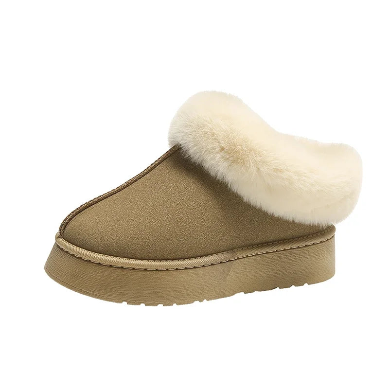 Faux Fur Winter Boots for Women 2024 Non Slip Women's Snow Boots Plush Warm Fashion Short Boot Comfortable Warm Platform Shoe