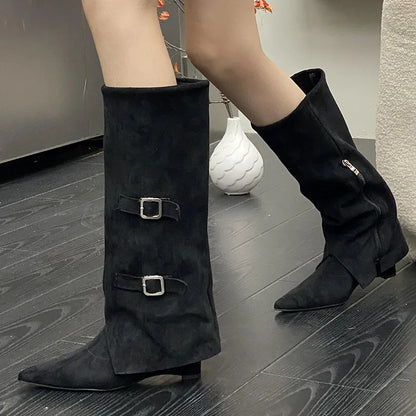 Trendy Stylish Elegant Feminine Comfortable Warm Unique Knee High Boots