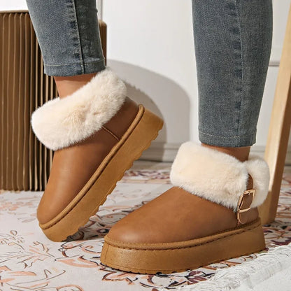 Furry Furry Women Shoes 2024 Newest Design Women's Boots Winter Plush Warm Snow Boots Non-slip Thick Bottom Ladies Cotton Boo