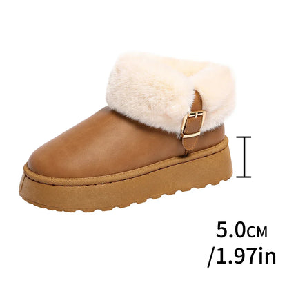 Furry Furry Women Shoes 2024 Newest Design Women's Boots Winter Plush Warm Snow Boots Non-slip Thick Bottom Ladies Cotton Boo
