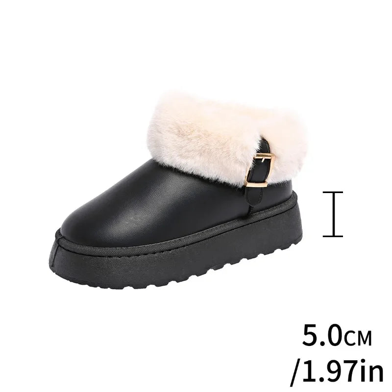 Furry Furry Women Shoes 2024 Newest Design Women's Boots Winter Plush Warm Snow Boots Non-slip Thick Bottom Ladies Cotton Boo