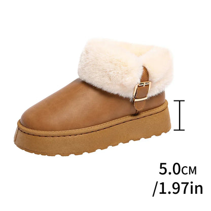 Furry Furry Women Shoes 2024 Newest Design Women's Boots Winter Plush Warm Snow Boots Non-slip Thick Bottom Ladies Cotton Boo