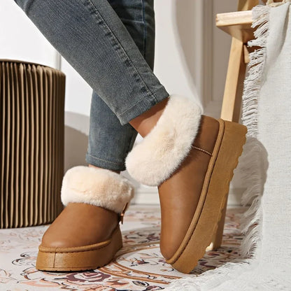 Furry Furry Women Shoes 2024 Newest Design Women's Boots Winter Plush Warm Snow Boots Non-slip Thick Bottom Ladies Cotton Boo