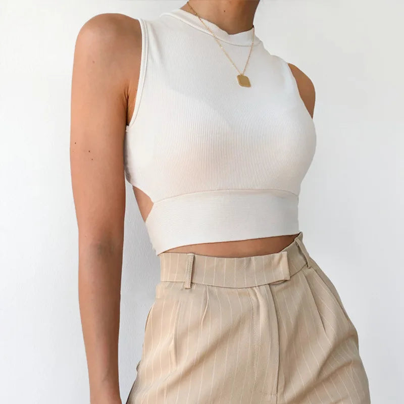 Bandage Criss Cross Cotton Cami Top