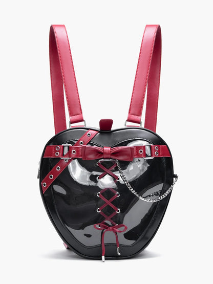 Hiatus Dark Belt Chain Apple Shoulder Gothic Strap Bow Backpack Bag