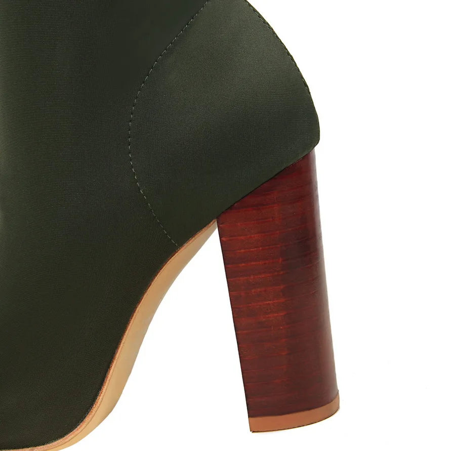 New Socks Boots Fashion Ankle Boots For Women Boots Balck Pointed Toe Elastic Heels Shoes Fetish Autumn Winter Female Shoes