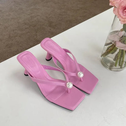 Highs Slippers Summer Luxury Fashion Women's Slides Low Heel Pumps