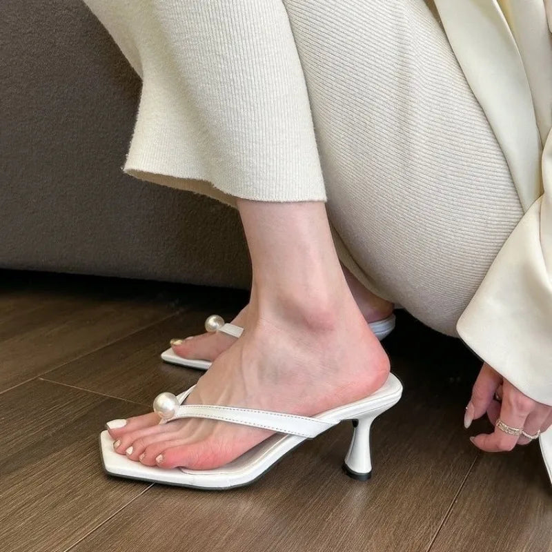 Highs Slippers Summer Luxury Fashion Women's Slides Low Heel Pumps