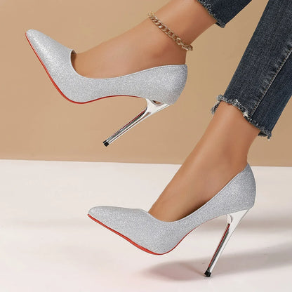 Designer Pointed Toe Red Bottom Party High Heels High Heel