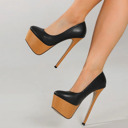 2024 New Arrival Woodiness Platform Slingback Super High High Heel