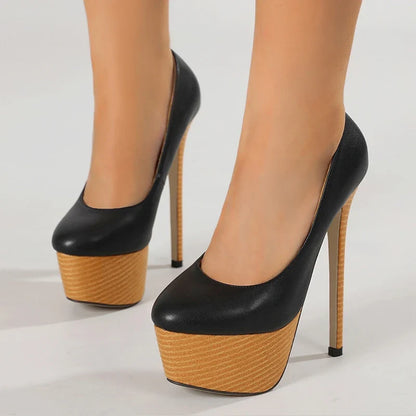 2024 New Arrival Woodiness Platform Slingback Super High High Heel