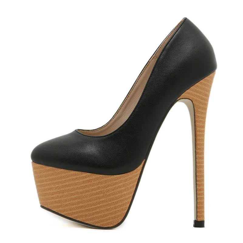 2024 New Arrival Woodiness Platform Slingback Super High High Heel