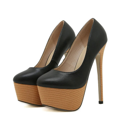 2024 New Arrival Woodiness Platform Slingback Super High High Heel