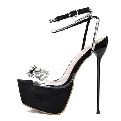 Elegant Party Wedding Open Toe PVC Transparent High Heel