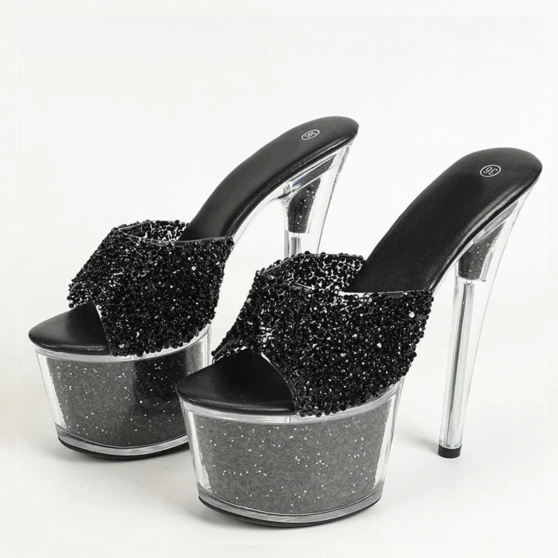 Peep Toe Party Club Strip Extreme High High Heel High Heel