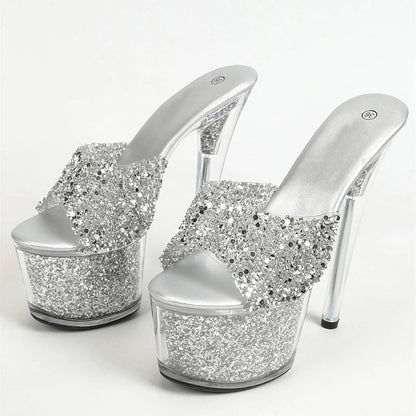 Peep Toe Party Club Strip Extreme High High Heel High Heel