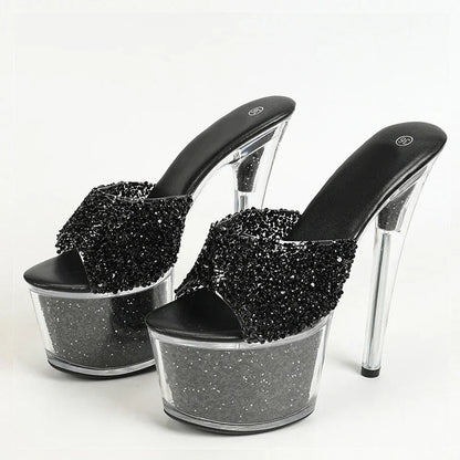 Peep Toe Party Club Strip Extreme High High Heel High Heel