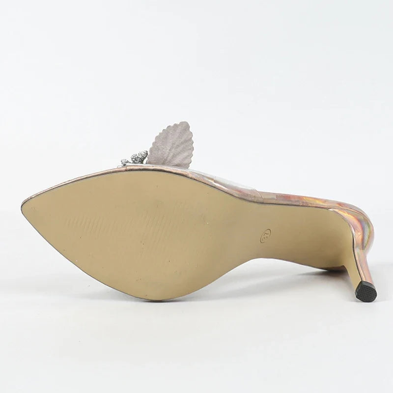 Pointed Open Toe Thin High Mixed Colors Summer High Heel