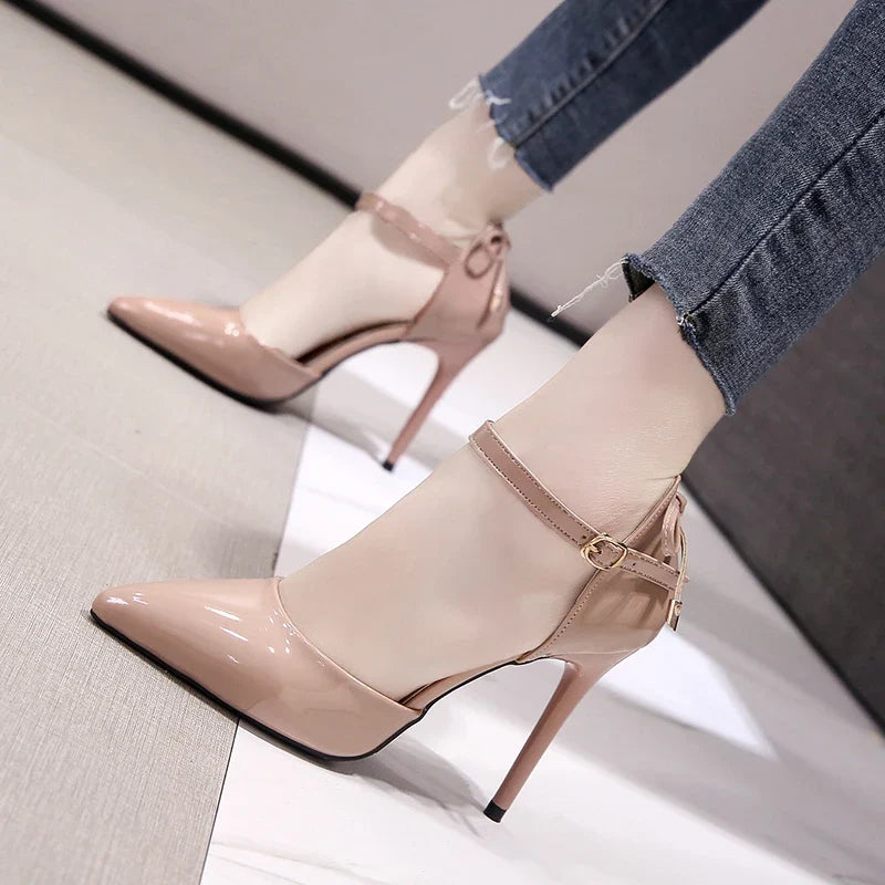Pointed Toe Fashion Black Wedding Nude Bridal Ladies High Heel