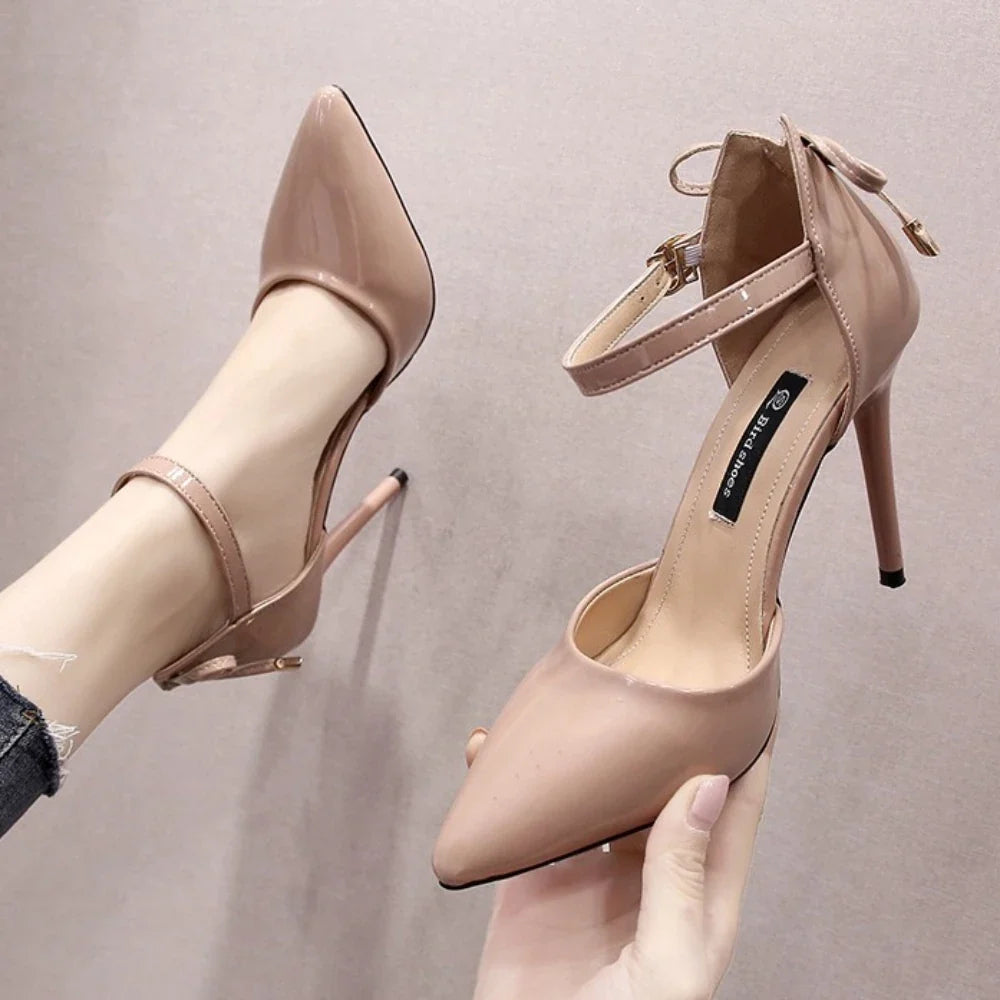 Pointed Toe Fashion Black Wedding Nude Bridal Ladies High Heel