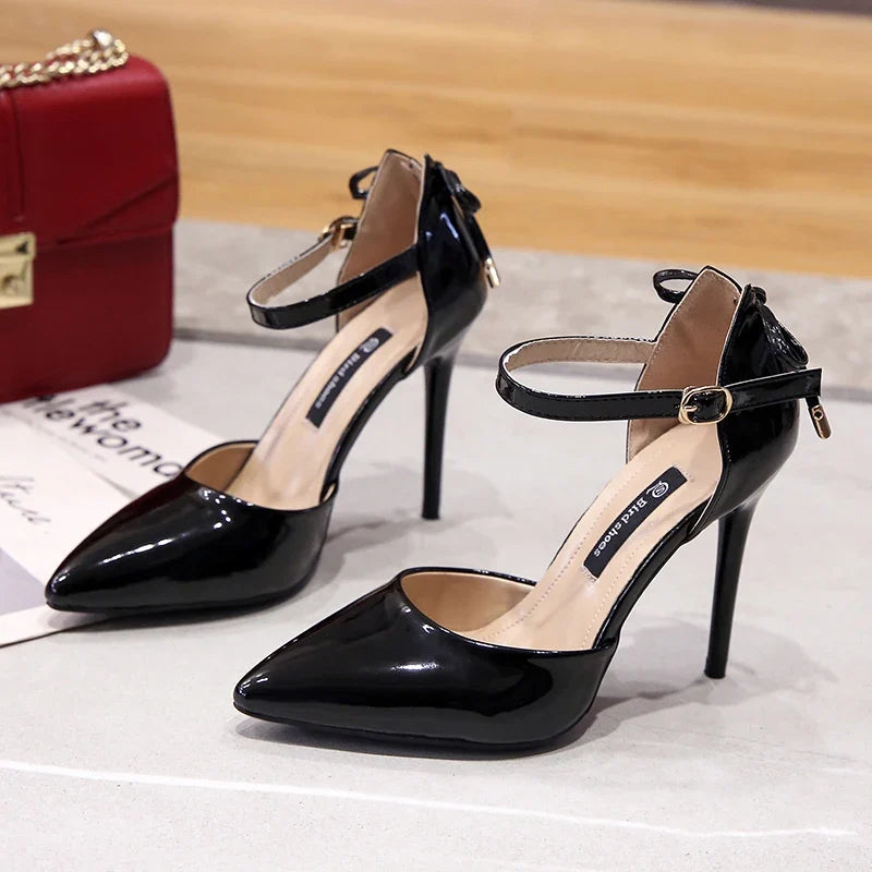 Pointed Toe Fashion Black Wedding Nude Bridal Ladies High Heel