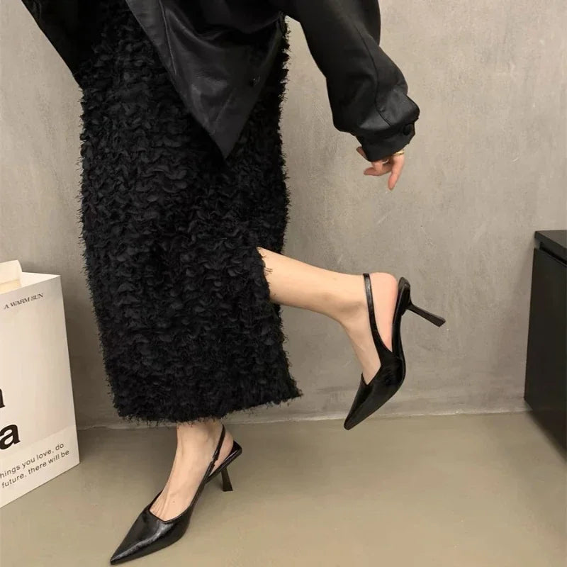 Chunky Transparent PVC Summer Stylish New High Low Heel Pumps
