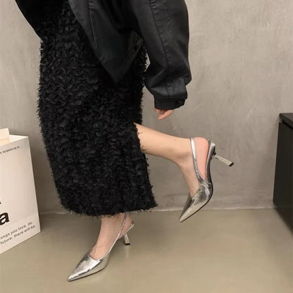 Chunky Transparent PVC Summer Stylish New High Low Heel Pumps
