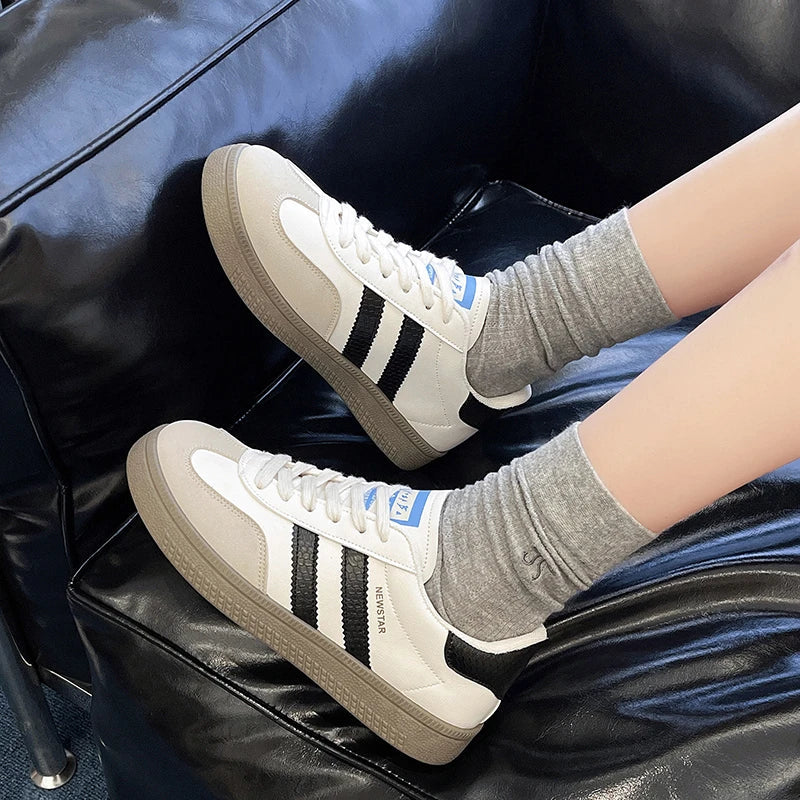 Niche retro German training shoes for women ins fashion breathable casual shoes 2024 summer new soft sole