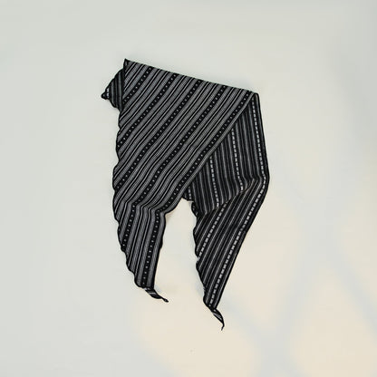 Cotton Striped Triangle Retro Head Shawl Scarf