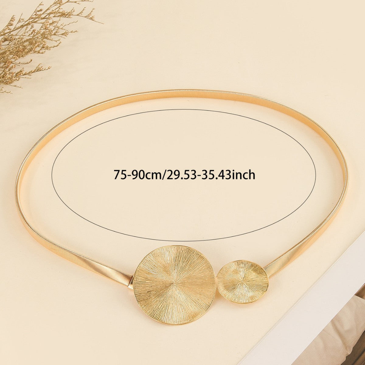 Elastic Metal Ring Slim Waist Chain