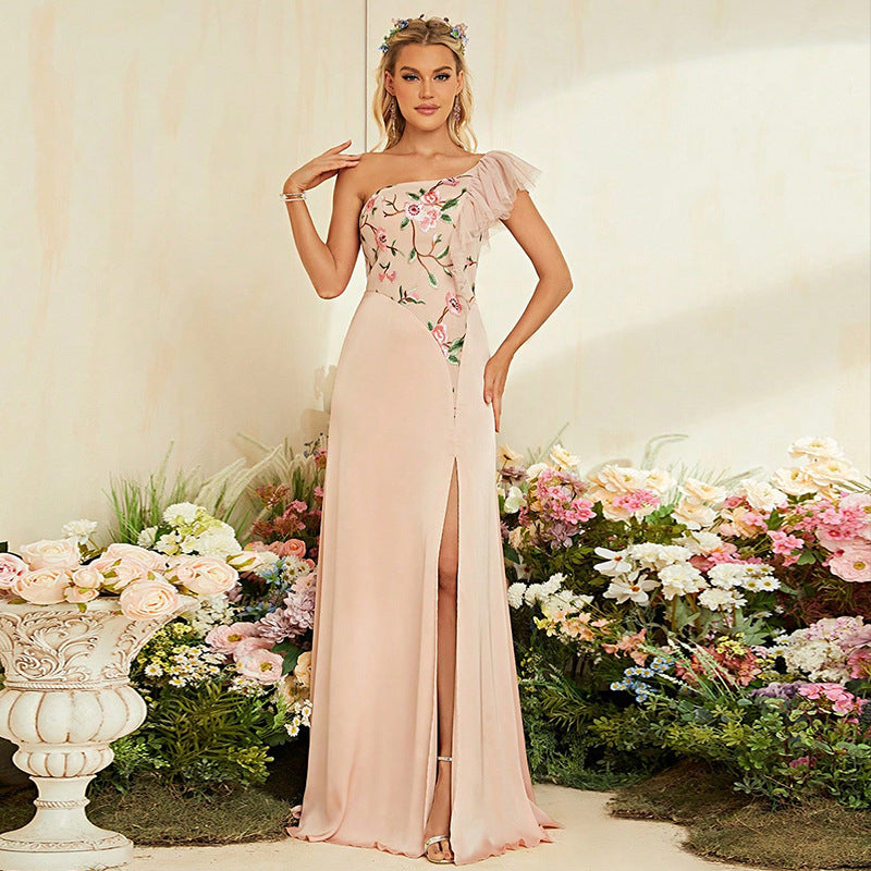 Evening Dress Deep V Plunge neck High Slit Backless Sexy Evening Dress Cocktail Party Dress Evening Dress