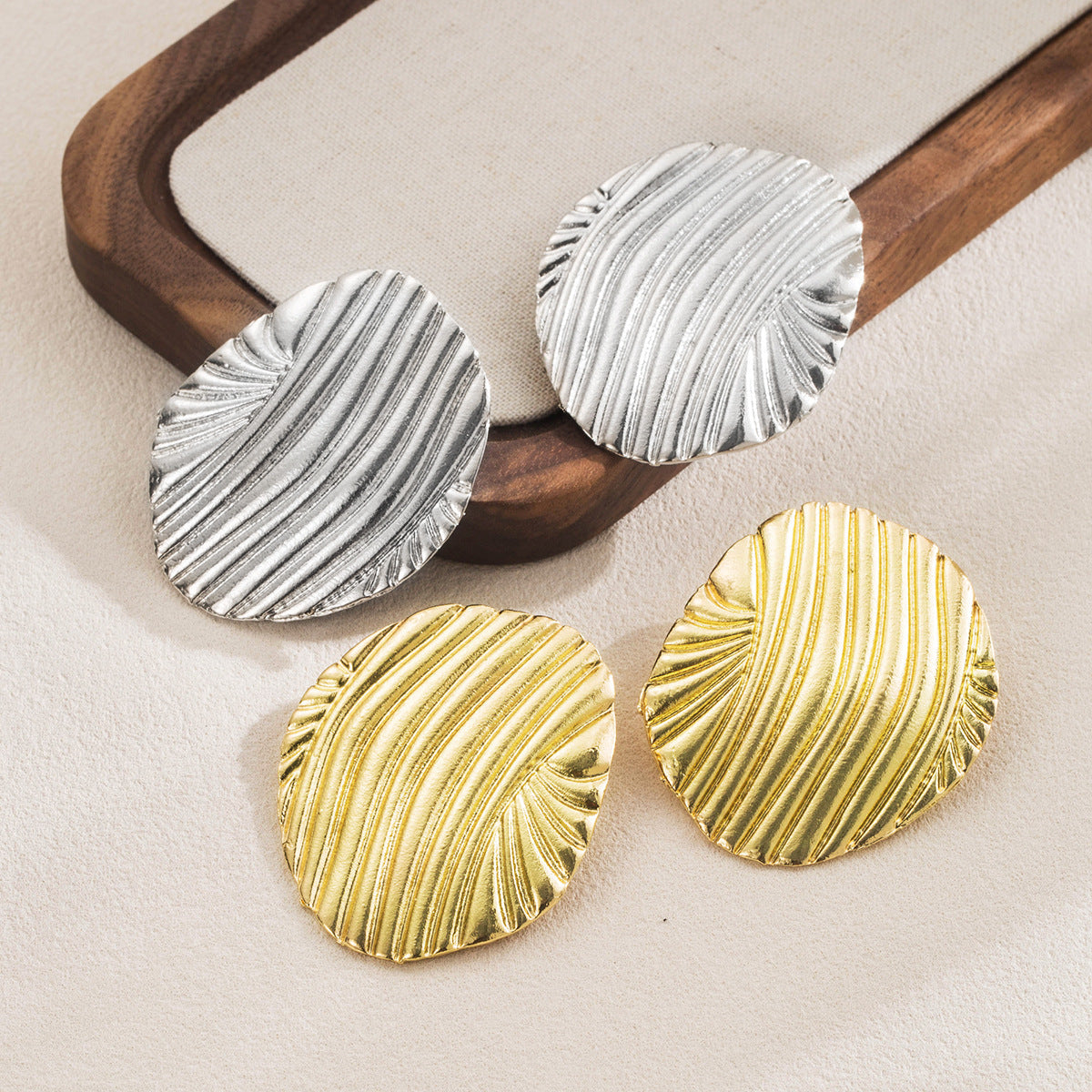 Minimalist Linear Geometric Earrings