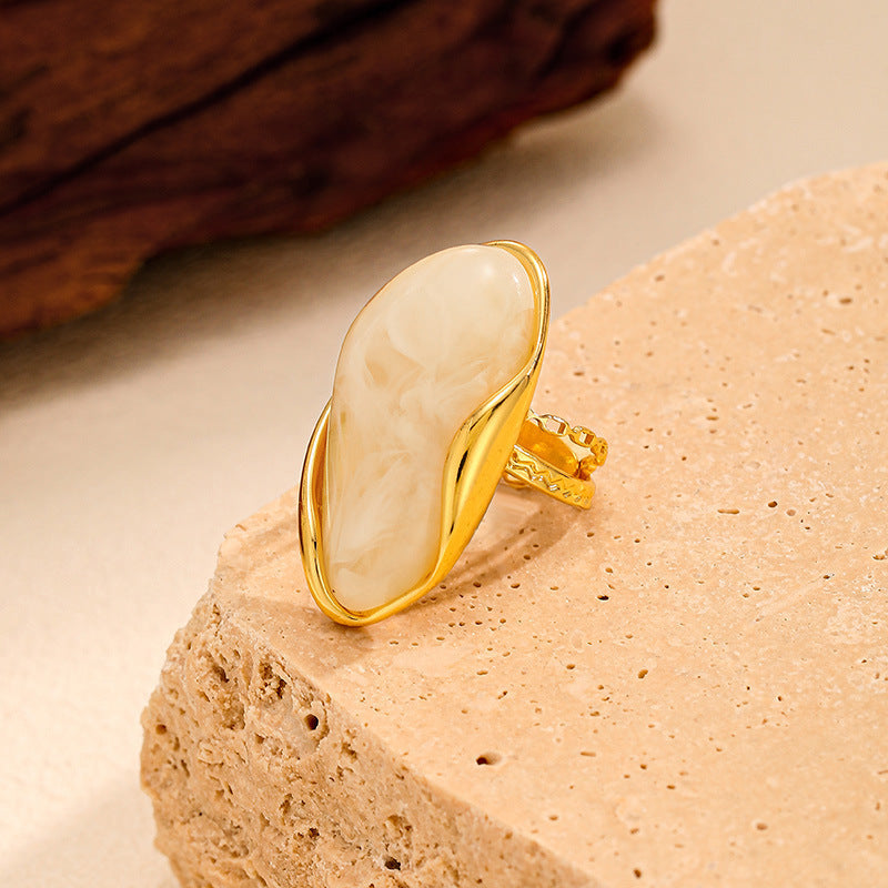 Stainless Steel Open Titanium Colorfast Ring
