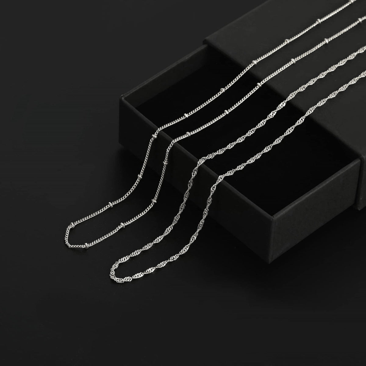 Minimal Double Layer Metal Waist Chain Set