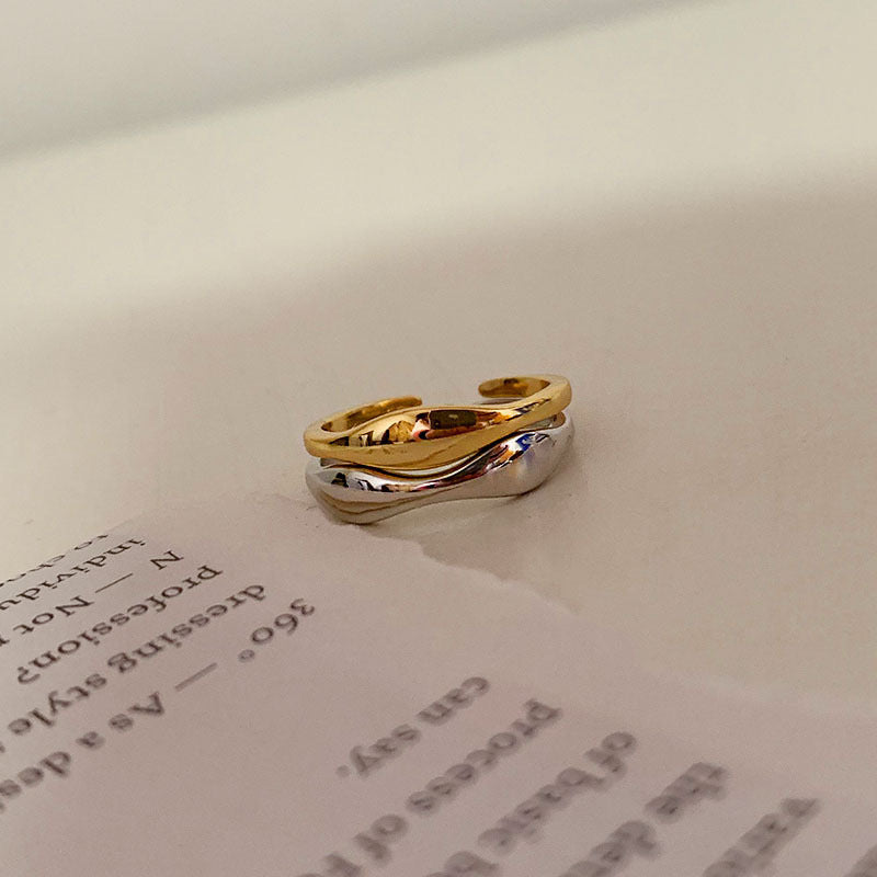 Wavy Irregular Open Band Index Finger Ring