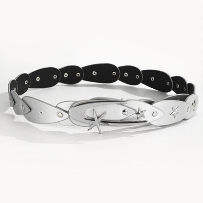 Silver Minimalist Chic Waist Belt