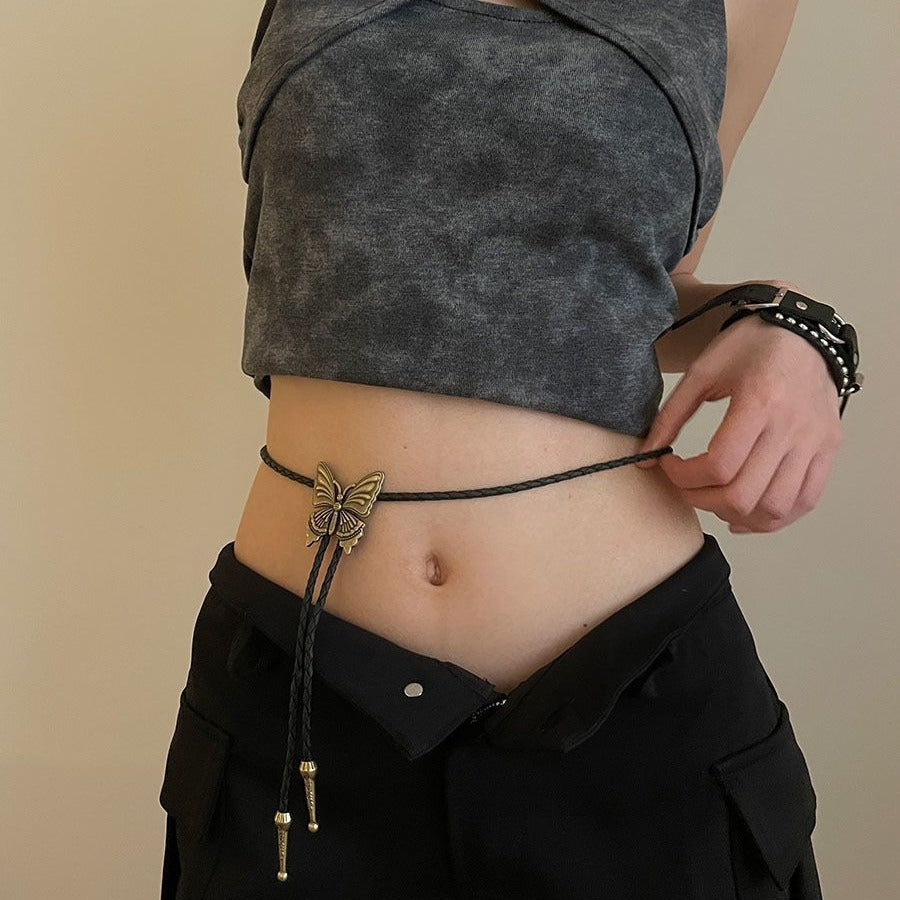 Retro Metal Butterfly Adjustable Waist Chain