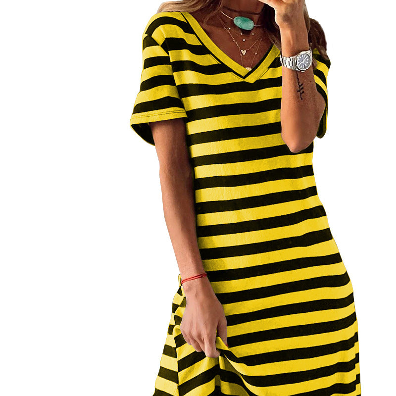 Summer Best Women Clothes Slit Loose Printed Dress