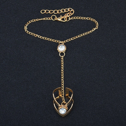 Retro Openwork Arrow Ring Finger Bracelet