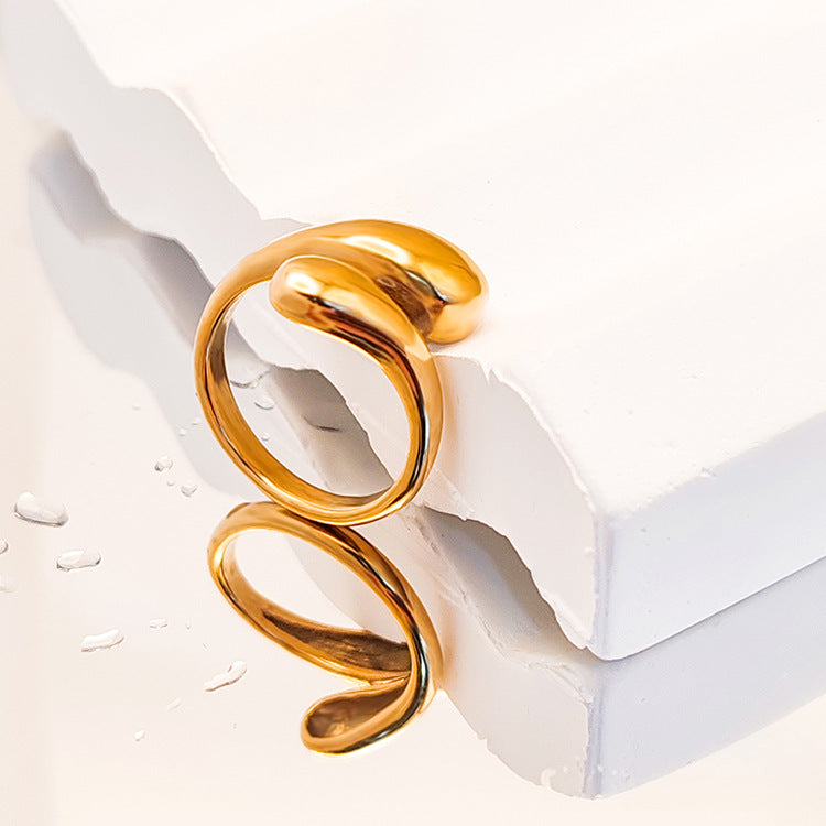 Minimalist Titanium Steel Open Stacking Ring