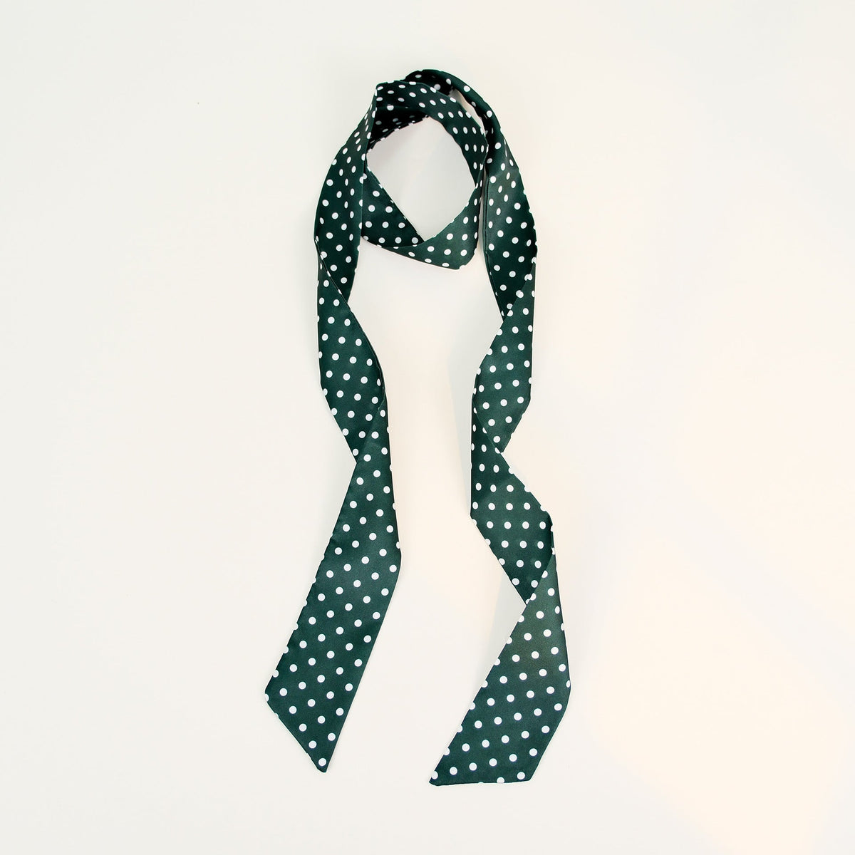 Polka Dot Elegant Long Thin Print Neck Scarf