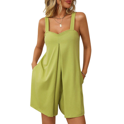 Summer Sexy Loose Casual Pants Women Outdoor Sling Jumpsuit