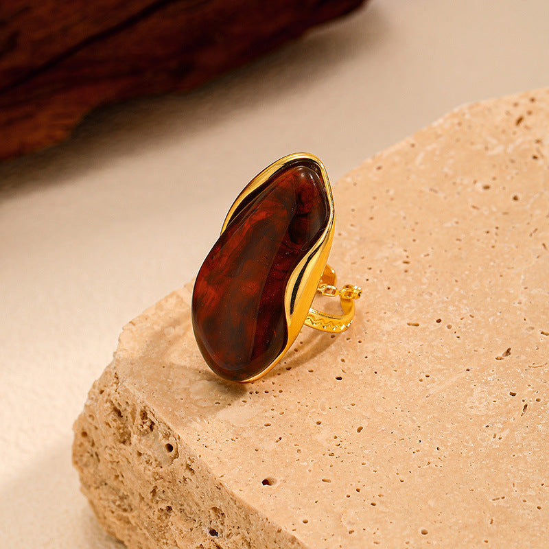 Stainless Steel Open Titanium Colorfast Ring