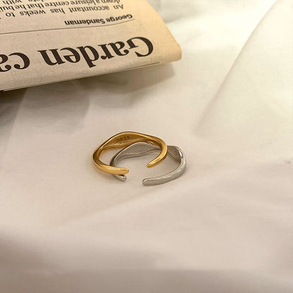 Wavy Irregular Open Band Index Finger Ring