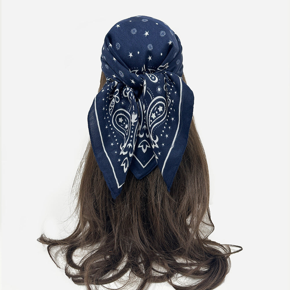 Paisley Print Mid Square Head Scarf