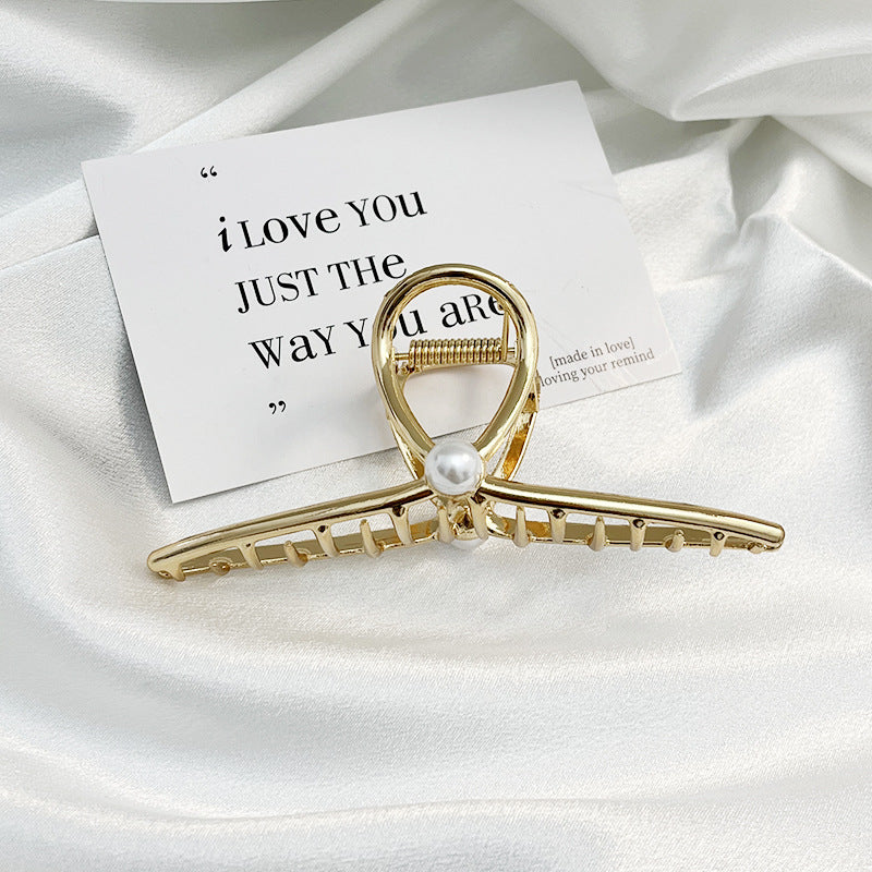 Premium Gold Silver Metallic Hair Claw
